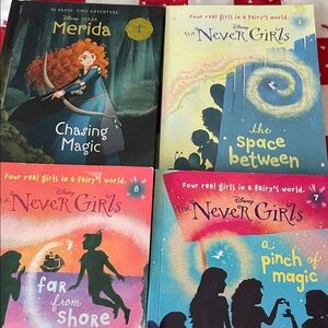 Disney The Never Girls Books and Merida Chasing Magic